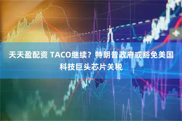 天天盈配资 TACO继续？特朗普政府或豁免美国科技巨头芯片关税